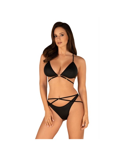 tendance sensuelle : cobra nive ensemble 2 pcs  noir de la marque obsessive 