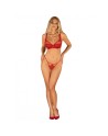 tendance sensuelle : lonesia ensemble 2 pcs  rouge de la marque obsessive 