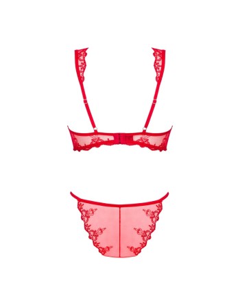 tendance sensuelle : lonesia ensemble 2 pcs  rouge de la marque obsessive 