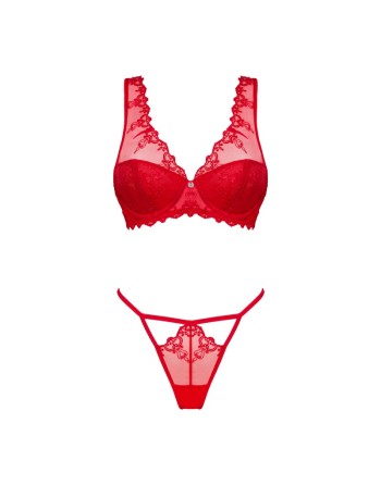 tendance sensuelle : lonesia ensemble 2 pcs  rouge de la marque obsessive 