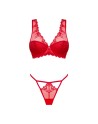 tendance sensuelle : lonesia ensemble 2 pcs  rouge de la marque obsessive 