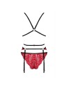 ensemble rouge mettia en fine dentelle de la marque obsessive lingerie