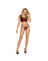 tendance sensuelle : ensemble 3 pcs rouge et noir redessia de la marque obsessive 