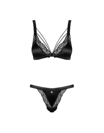 tendance sensuelle : ensemble 2pcs noir eloissas de la marque obsessive 