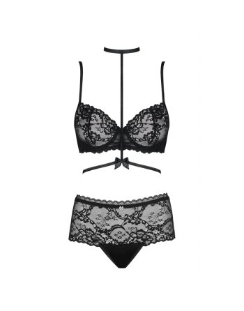 tendance sensuelle : ensemble 2pcs noir raquelia de la marque obsessive 