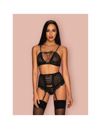 tendance sensuelle : ensemble 3 pcs noir basitta de la marque obsessive 