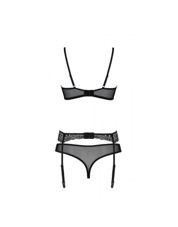 ensemble 3 pièces noir zinnia de la marque de lingerie sexy passion