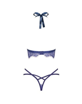  ensemble flowlace 2 pcs bleu de la marque de lingerie sexy obsessive