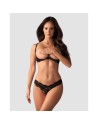 ensemble noir ouvert en fine dentelle de la marque obsessive lingerie