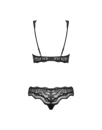 ensemble noir de la collection luvea de la marque obsessive lingerie