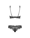 ensemble noir de la collection luvea de la marque obsessive lingerie