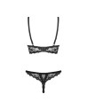 ensemble noir en fine dentelle de la marque obsessive lingerie