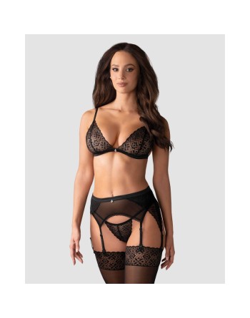  lingerie sexy : ensemble 3 pcs noir shibu obsessive