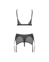  lingerie sexy : ensemble 3 pcs noir shibu obsessive