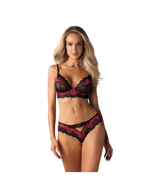 tulia ensemble 2 pcs  noir & fuchsia