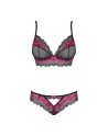 tulia ensemble 2 pcs  noir & fuchsia