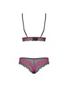 tulia ensemble 2 pcs  noir & fuchsia