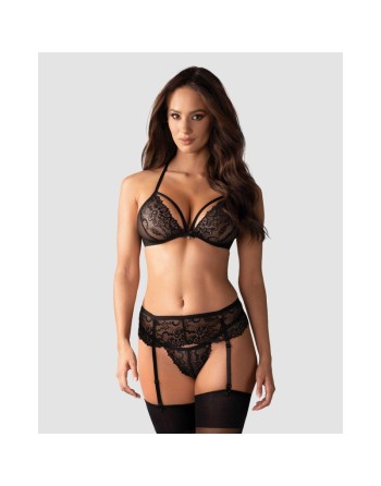  lingerie obsessive 838seg1 ensemble 3 pcs  noir