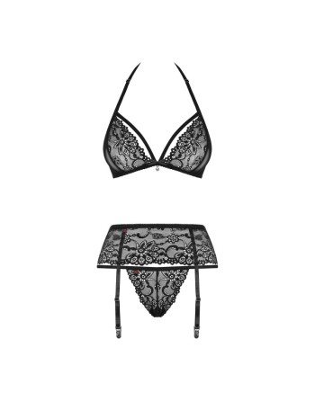  lingerie obsessive 838seg1 ensemble 3 pcs  noir