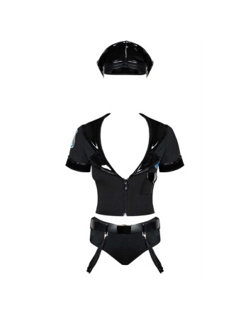  déguisement sexy : police set costume 6 pièces  noir