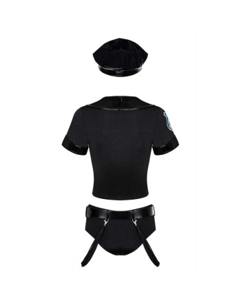  déguisement sexy : police set costume 6 pièces  noir