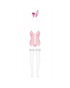  lingerie costume lapin 4 pcs rose