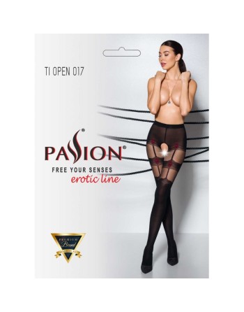 tendance sensuelle : collants ouverts noirs tiopen 017 de chez passion