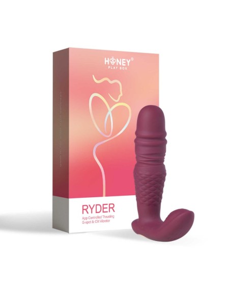 ryder  vibromasseur et va et viens double stimulation avec application honey play box