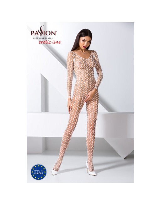 bodystocking blanc et sexy bs068 de la marque passion lingerie