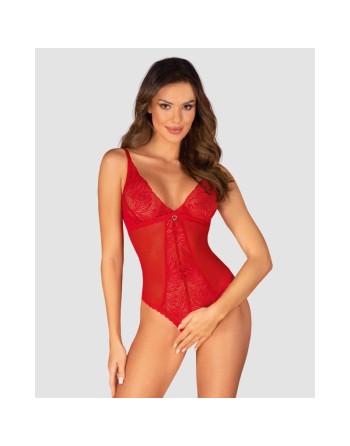 votre  lingerie sexy vous présente chilisa body ouvert  rouge