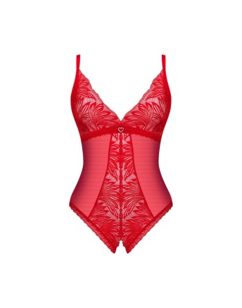 votre  lingerie sexy vous présente chilisa body ouvert  rouge