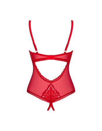 votre  lingerie sexy vous présente chilisa body ouvert  rouge