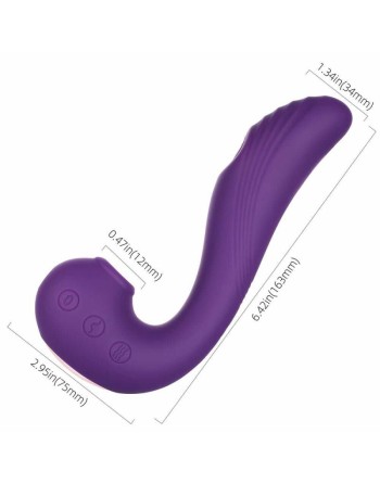 angel  vibromasseur 3 en 1 point g et léchage du clitoris  violet honey play box