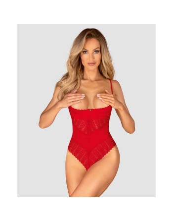 votre  lingerie sexy vous présente ingridia body ouvert  rouge