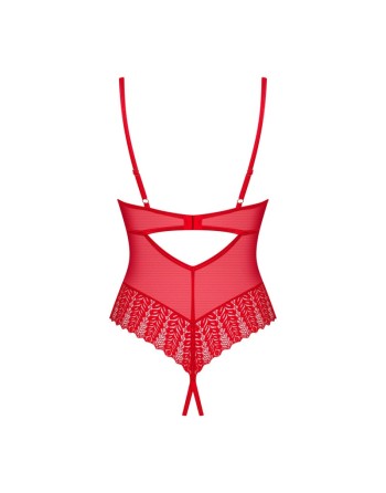 votre  lingerie sexy vous présente ingridia body ouvert  rouge