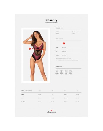 votre  lingerie sexy vous présente rosenty body ouvert noir