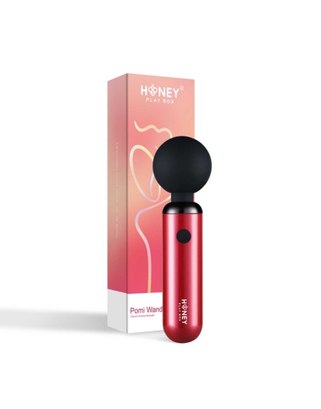 pomi wand  puissant mini vibromasseur  rose et noir honey play box