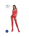 bodystocking ecologique sexy en resille rouge eco bs005 de la marque polonaise passion lingerie