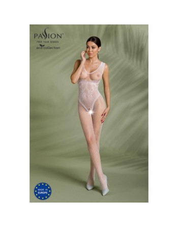 bodystocking ecologique sexy en resille blanc eco bs003 de la marque polonaise passion lingerie