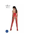 bodystocking ecologique sexy en resille rouge eco bs002 de la marque polonaise passion lingerie