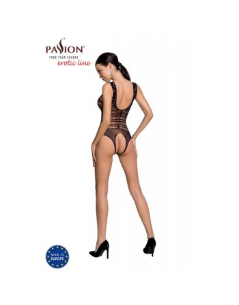 body sexy en maille noire bs086de la marque polonaise passion lingerie