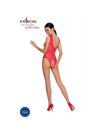 body sexy en maille rouge bs086 de la marque polonaise passion lingerie