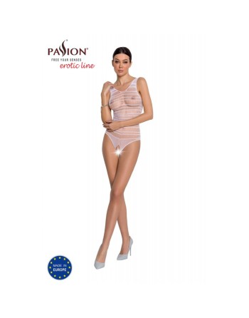 body sexy en maille blanc bs086 de la marque polonaise passion lingerie