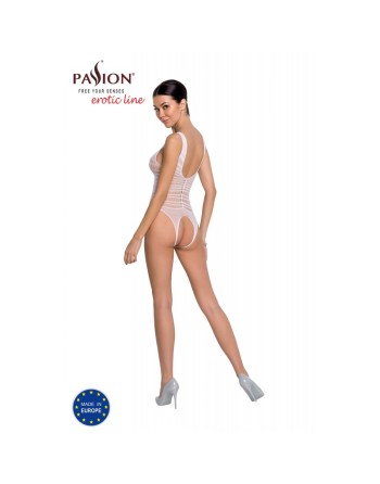 body sexy en maille blanc bs086 de la marque polonaise passion lingerie