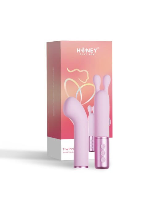 the naughty collection  vibromasseur à tête interchangeable rose honey play box