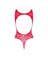  en lingerie sexy   b120 body rouge ouvert d'obsessive