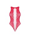  en lingerie sexy   b120 body rouge ouvert d'obsessive