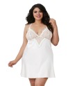 nuisette grande taille satin et dentelle blanche de votre en pour des nuits de noces sensuelles