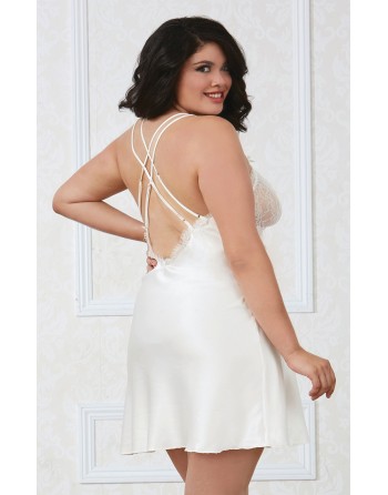 nuisette grande taille satin et dentelle blanche de votre en pour des nuits de noces sensuelles