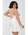 nuisette grande taille satin et dentelle blanche de votre en pour des nuits de noces sensuelles